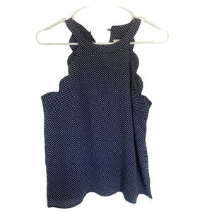 Monteau Navy Polka Dot Tank Top